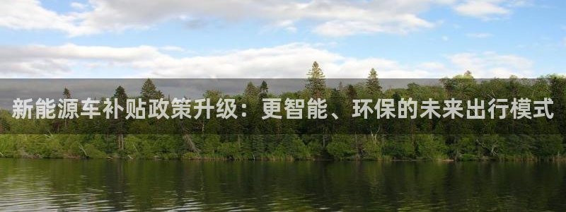众腾娱乐登录:新能源车补贴政策升级:更智能、环保的未来出行模