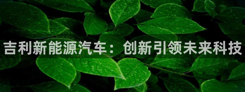 众腾娱乐梦幻演艺店:吉利新能源汽车:创新引领未来科技